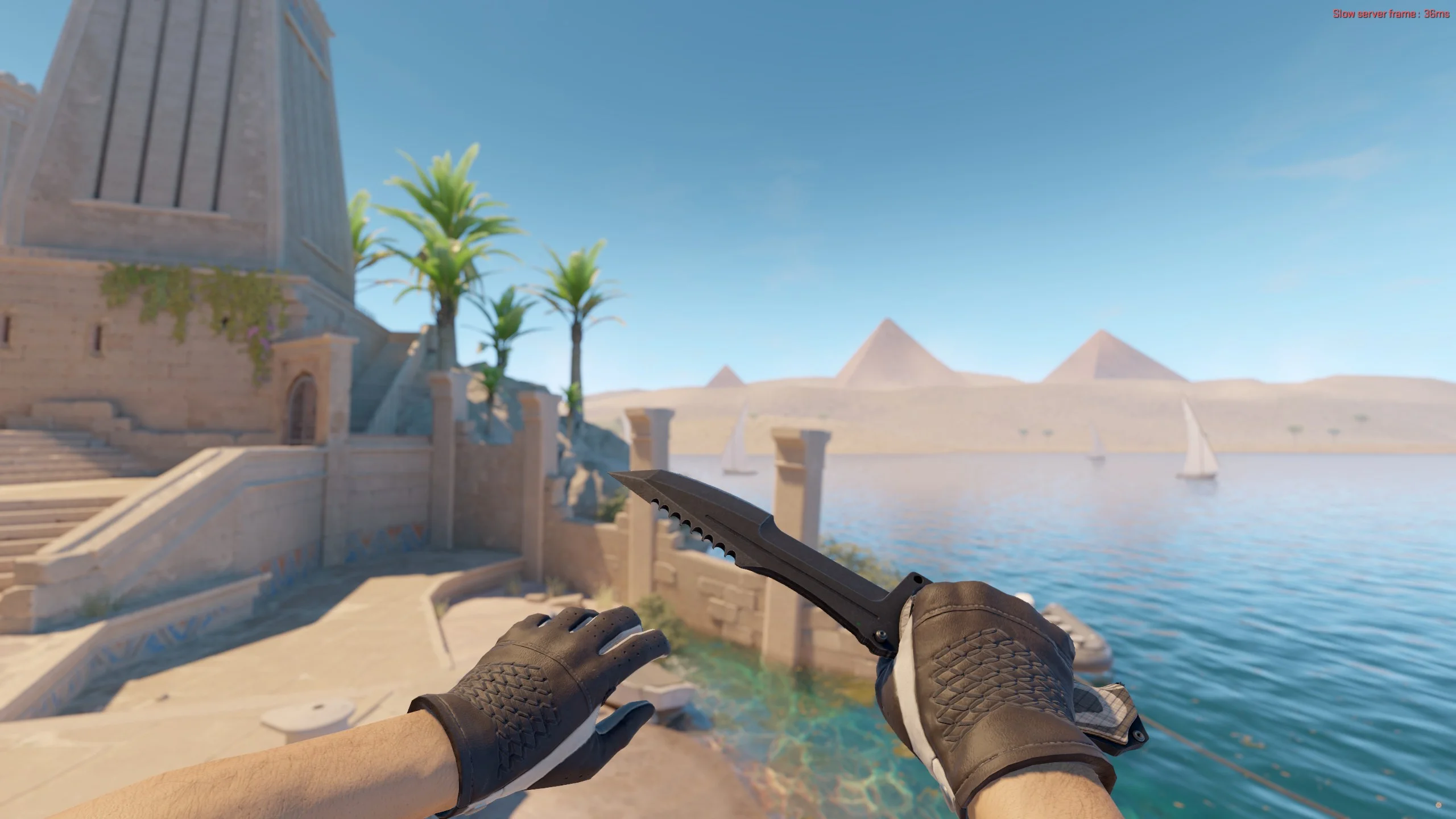 ★ Huntsman Knife | Black Laminate - CS2 skin screenshot 1