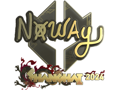 Naklejka | noway (złota) | Szanghaj 2024