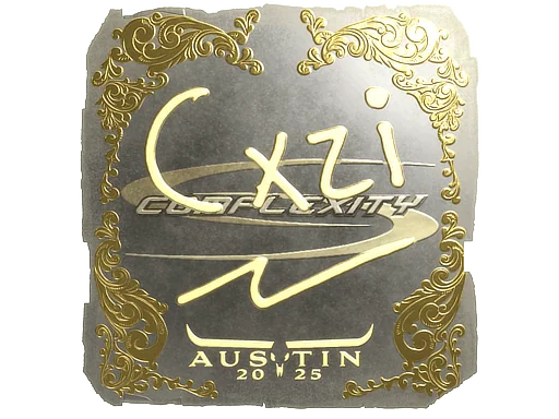Klistermärke | Cxzi (guld) | Austin 2025