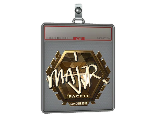Placa de pegatinas | MAJ3R (dorada) | Londres 2018