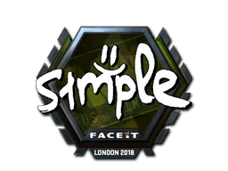 Aufkleber | s1mple (Glanz) | London 2018