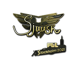 Naklejka | sjuush (złota) | Sztokholm 2021