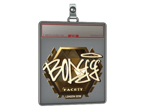 Klistermärkesfodral | bodyy (Guld) | London 2018