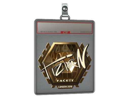 Placa de pegatinas | tiziaN (dorada) | Londres 2018