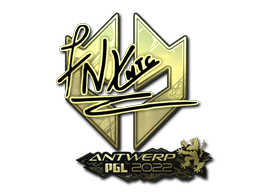 Klistermärke | fnx (guld) | Antwerp 2022