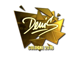 Klistermärke | denis (Guld) | Cologne 2016