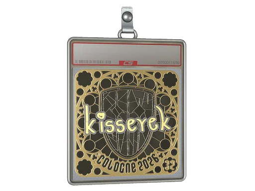 Placa de pegatinas | kisserek (dorada, con clasificación) | Colonia 2026