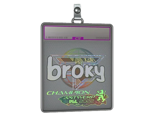 Placa de Adesivo | broky (Holográfico) | Campeões do Antuérpia 2022