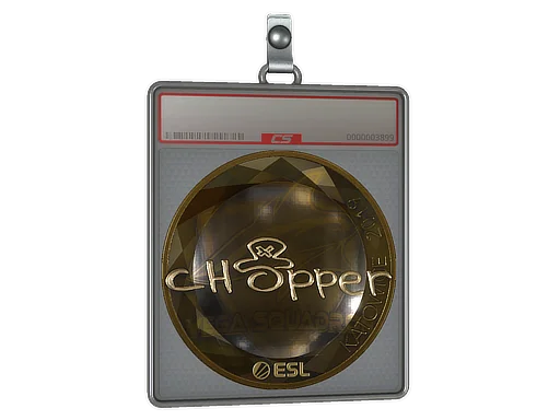 Placa de Adesivo | chopper (Dourado) | Katowice 2019