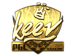 Klistermärke | keev (Guld) | Krakow 2017