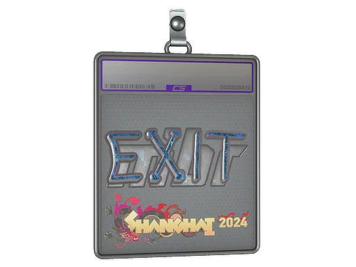 Placa de Adesivo | exit (Purpurinado) | Xangai 2024