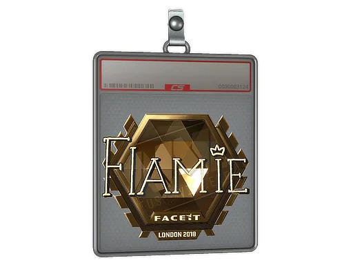 Placa de Adesivo | flamie (Dourado) | Londres 2018