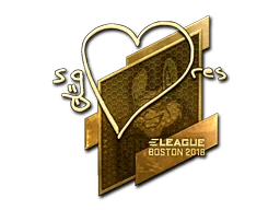 Pegatina | seang@res (dorada) | Boston 2018