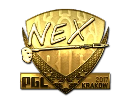 Klistermärke | nex (Guld) | Krakow 2017