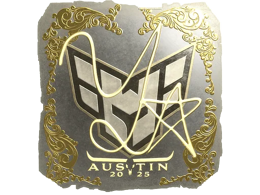 Naklejka | yxngstxr (złota) | Austin 2025