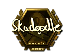 Naklejka | Skadoodle (złota) | Londyn 2018