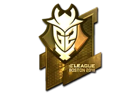 Klistermärke | G2 Esports (Guld) | Boston 2018