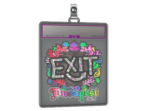 Placa de Adesivo | exit (Holográfico) | Budapeste 2025