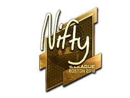 Naklejka | Nifty (złota) | Boston 2018