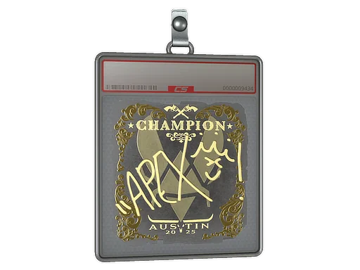 Placa de Adesivo | apEX (Dourado) | Campeões do Austin 2025