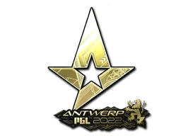 Pegatina | Astralis (dorada) | Amberes 2022