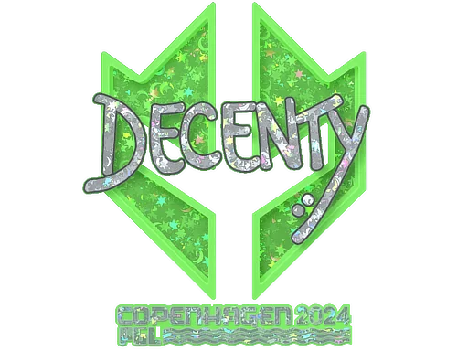 Pegatina | decenty (purpurina) | Copenhague 2024