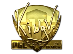 Klistermärke | kNgV- (Guld) | Krakow 2017