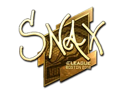 Klistermärke | Snax (Guld) | Boston 2018