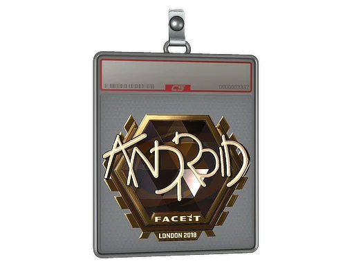 Klistermärkesfodral | ANDROID (Guld) | London 2018