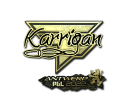Klistermärke | karrigan (guld) | Antwerp 2022