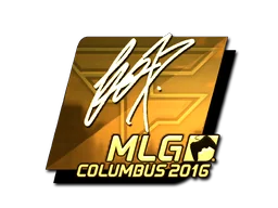 Klistermärke | fox (Guld) | MLG Columbus 2016