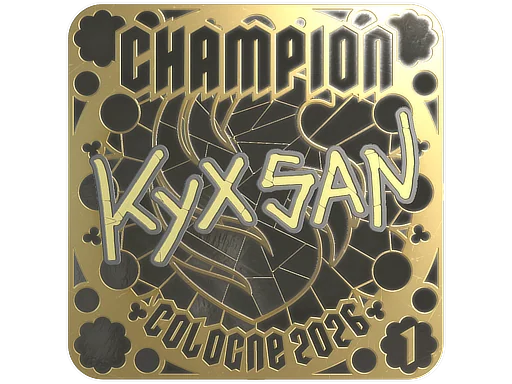 Pegatina | kyxsan (dorada, con clasificación) | Colonia 2026
