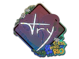 Aufkleber | TRY (Glitzer) | Rio 2022