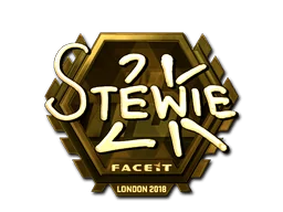 Naklejka | Stewie2K (złota) | Londyn 2018