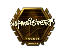 Pegatina | olofmeister (dorada) | Londres 2018
