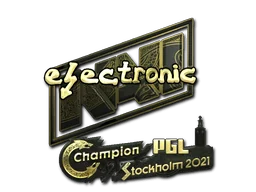 Naklejka | electroNic (złota) | Sztokholm 2021