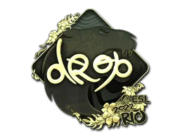 Aufkleber | drop (Gold) | Rio 2022