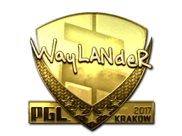 Klistermärke | wayLander (Guld) | Krakow 2017