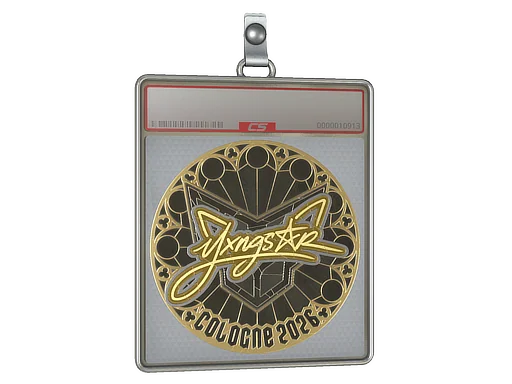 Placa de pegatinas | yxngstxr (dorada) | Colonia 2026