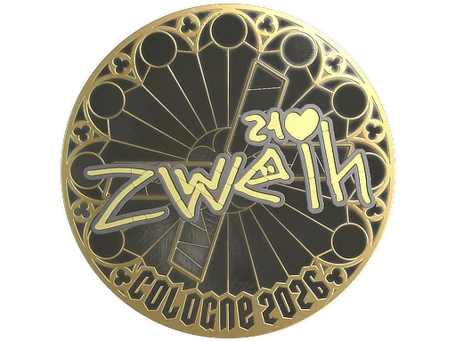 Adesivo | zweih (Dourado) | Colônia 2026
