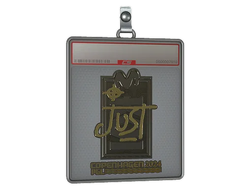Placa de Adesivo | JUST (Dourado) | Copenhague 2024
