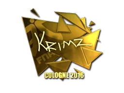 Aufkleber | KRIMZ (Gold) | Köln 2016