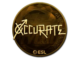 Aufkleber | xccurate (Gold) | Kattowitz 2019