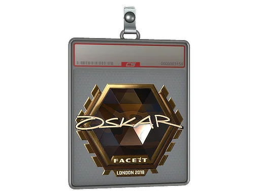 Klistermärkesfodral | oskar (Guld) | London 2018