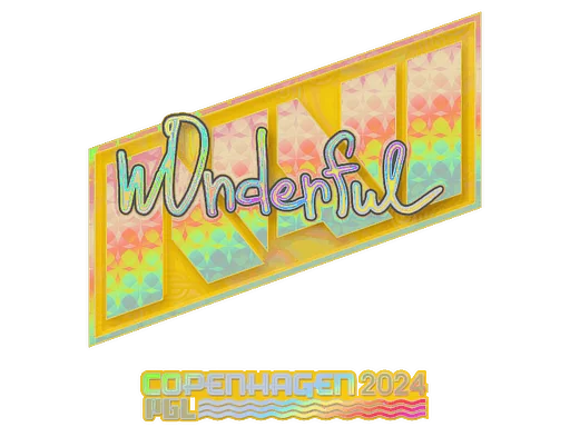 Naklejka | w0nderful (holograficzna) | Kopenhaga 2024