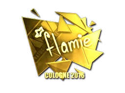 Klistermärke | flamie (Guld) | Cologne 2016