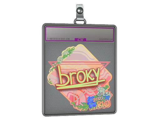 Klistermärkesfodral | broky (holo) | Rio 2022