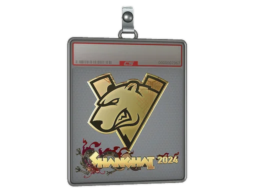 Placa de pegatinas | Virtus.pro (dorada) | Shanghái 2024