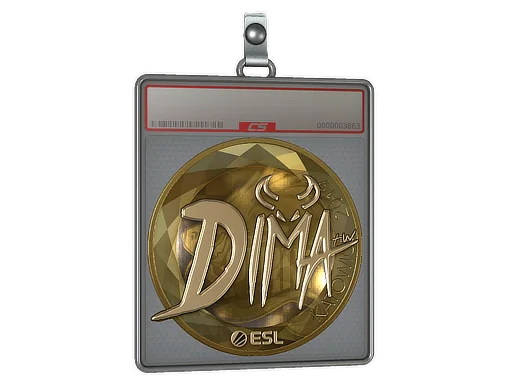 Placa de Adesivo | Dima (Dourado) | Katowice 2019