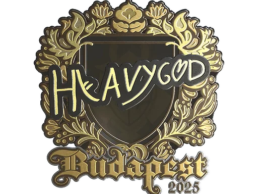 Klistermärke | Heavygod (guld) | Budapest 2025